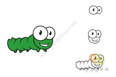 张嘴的毛毛虫简笔画