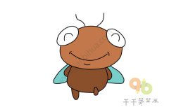 大眼睛蝉宝宝简笔画
