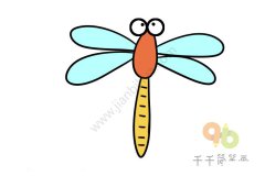 活泼的蜻蜓简笔画步骤图