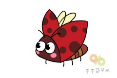 害羞的七星瓢虫简笔画