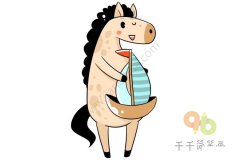 旅行动物简笔画 小马带你去环游世界
