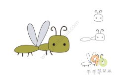 教你画 蜻蜓简笔画