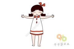 儿童学画画 小女孩简笔画教程