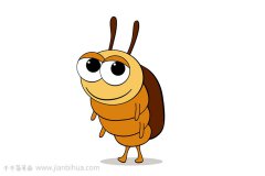 如何画甲虫简笔画