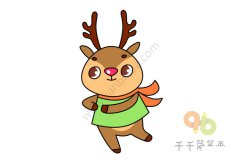 幼儿宝宝启蒙画麋鹿的画法
