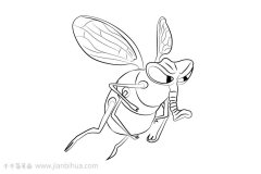如何画苍蝇简笔画