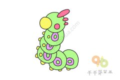 彩色的毛毛虫简笔画