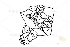 玫瑰花简笔画 亲子绘画