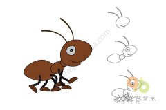 小巧可爱的蚂蚁简笔画