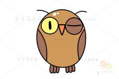 猫头鹰简笔画 简单好画