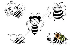 可爱的小蜜蜂简笔画