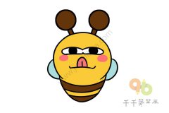 教你画小蜜蜂简笔画步骤图