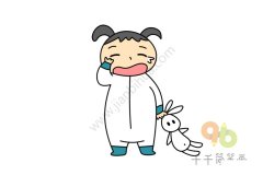 伤心的婴儿简笔画图片