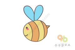 忙碌的蜜蜂简笔画步骤图