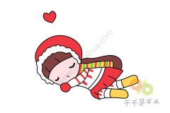 小女孩简笔画 这个冬天好冷