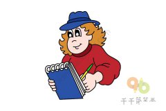 教你画记者简笔画图片