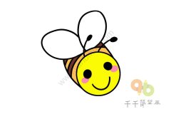 可爱的小蜜蜂简笔画步骤图
