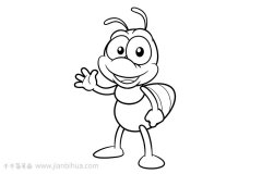 如何画蚂蚁简笔画