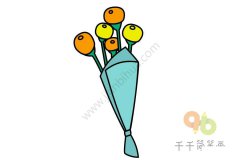 漂亮的花束简笔画 七夕的礼物