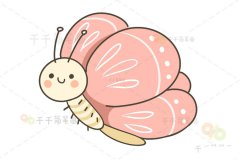 幼儿涂色画 蝴蝶简笔画