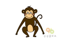怎么画猴子简笔画图片