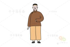 晚清资产阶级改良主义的代表人物 康有为简笔画