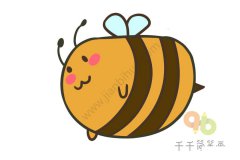 圆圆的蜜蜂简笔画步骤图