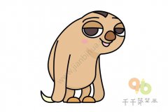 慢吞吞的树懒简笔画图片