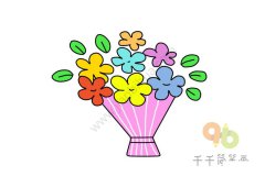 漂亮的花束简笔画图片大全