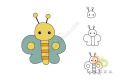 可爱的小蝴蝶简笔画