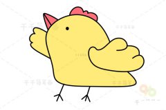 小鸡简笔画教程