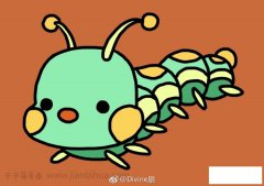 可爱的毛毛虫简笔画_1