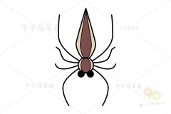 奇异盗蛛简笔画教程