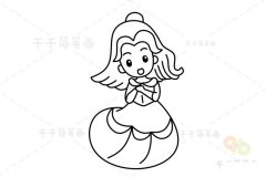 优雅的公主简笔画 教宝宝学画公主
