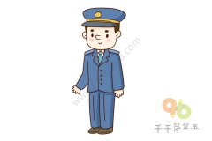 儿童画列车长简笔画图片