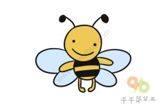 可爱的蜜蜂简笔画步骤图