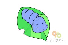 呆萌的青虫简笔画