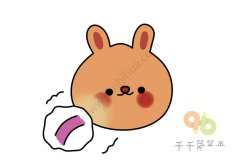 教你画兔子头像简笔画图片