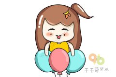 开心的小女孩简笔画 喜欢的收藏吧