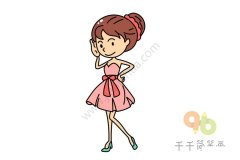 优雅的舞蹈老师简笔画图片