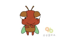 坏坏的蝉简笔画图片