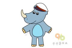 犀牛怎么画简笔画图解