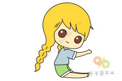 练瑜伽的女孩简笔画 练出完美身材