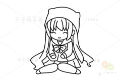 人物少女简笔画 轻松学会