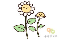 漂亮的向日葵简笔画画法