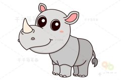 犀牛简笔画 亲子绘画