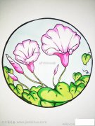 牵牛花简笔画步骤图