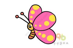 好看的蝴蝶简笔涂色画