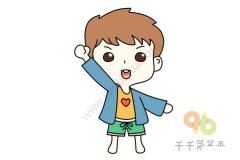 开心的小男孩简笔画 每天都是好心情