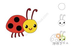 可爱的七星瓢虫简笔画_1
